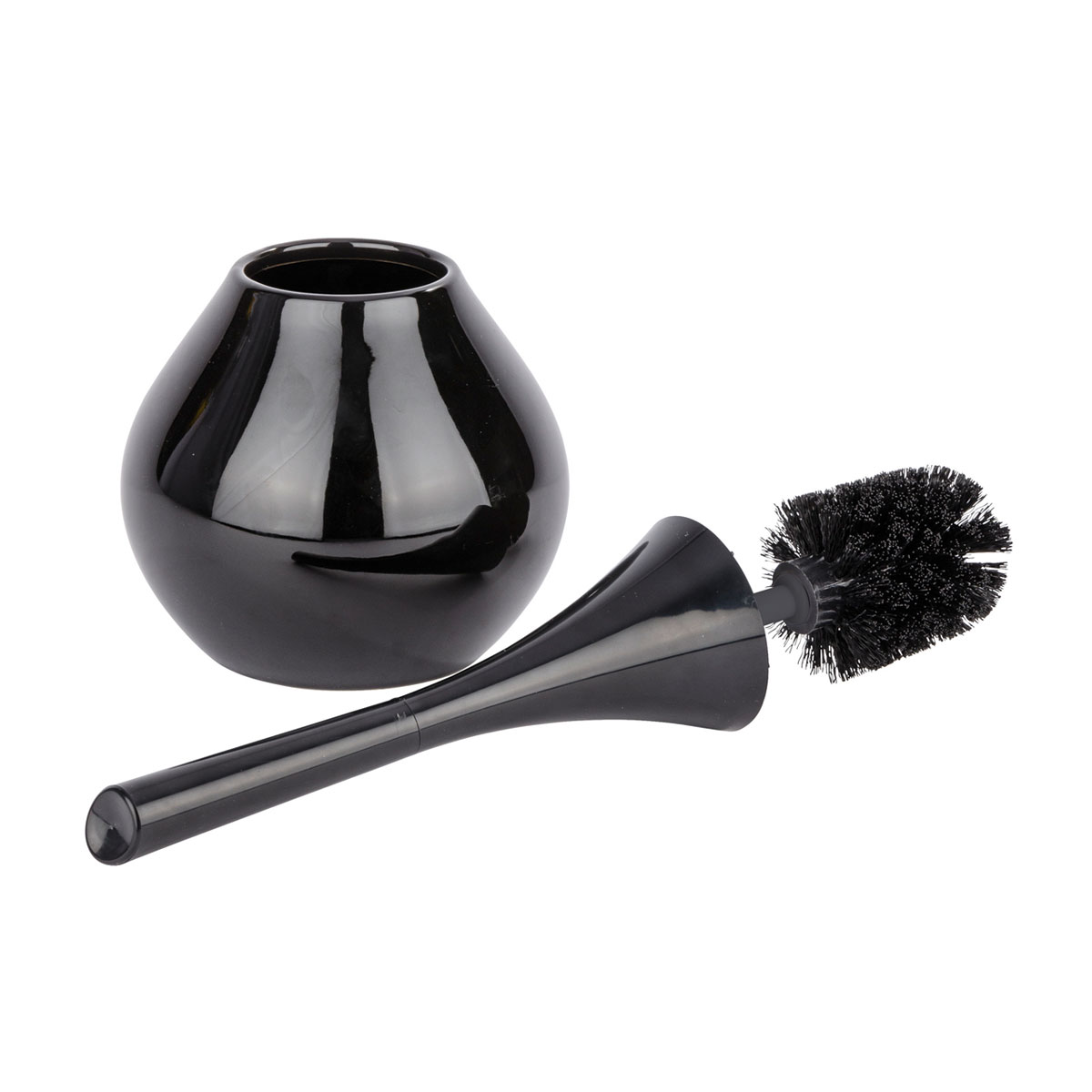 Wenko  WC-Garnitur Flakon Schwarz Keramik Bild 2