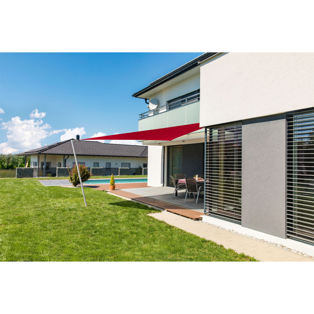 Dreieck-Segel Cannes 3 x 3 x 3 m brick Bild 2