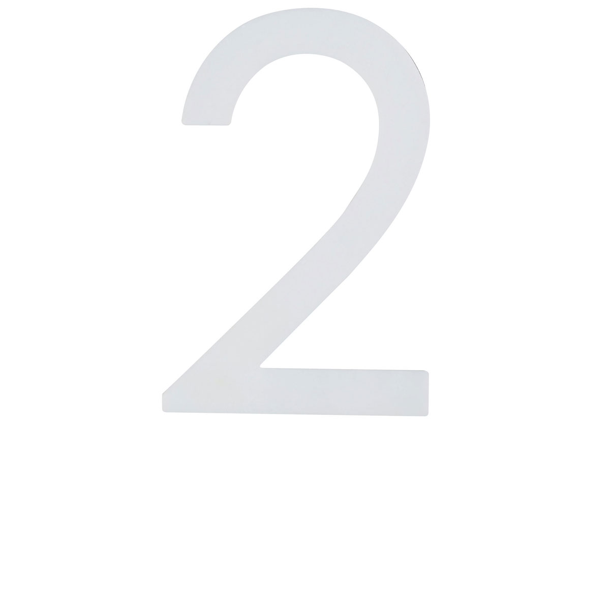 Alpertec Hausnummer 2 nachtleuchtend selbstklebend weiß-grün