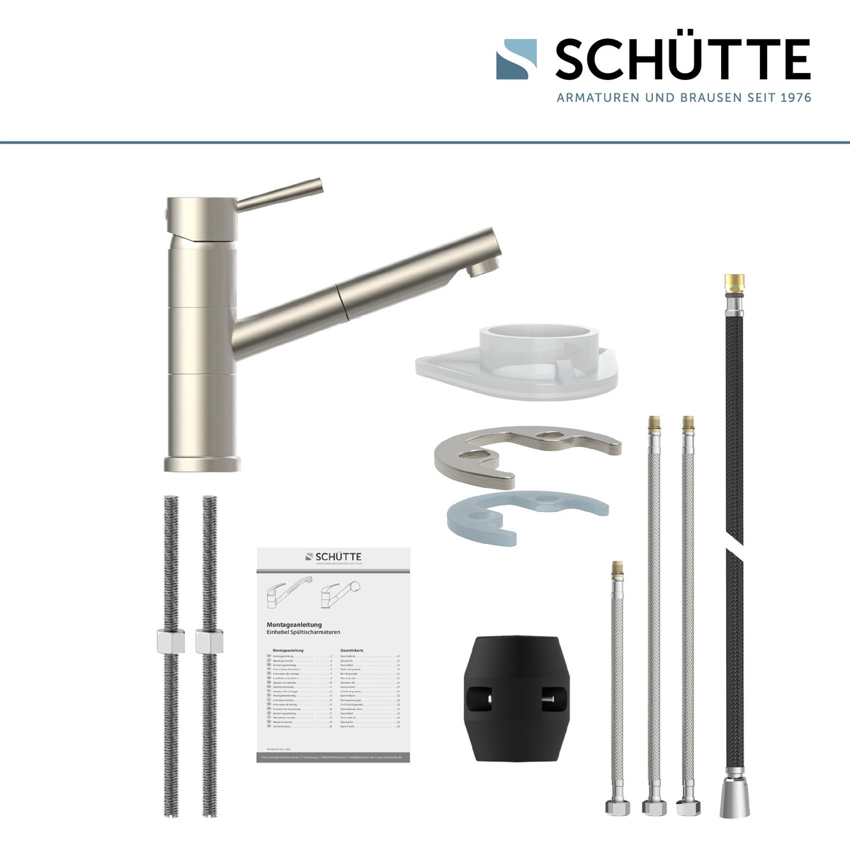 Schütte  Spültischarmatur „Unicorn“ Edelstahl mit Geschirrbrause Bild 4