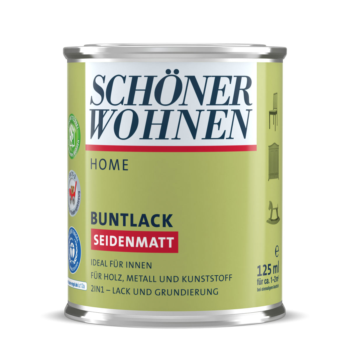 Schöner Wohnen Farbe Buntlack Home Hellelfenbein seidenmatt 125 ml