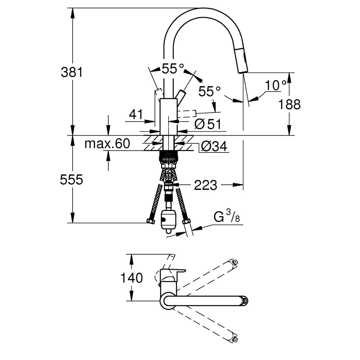 Grohe Feel Einhand-Spültischbatterie DN 15 Bild 2