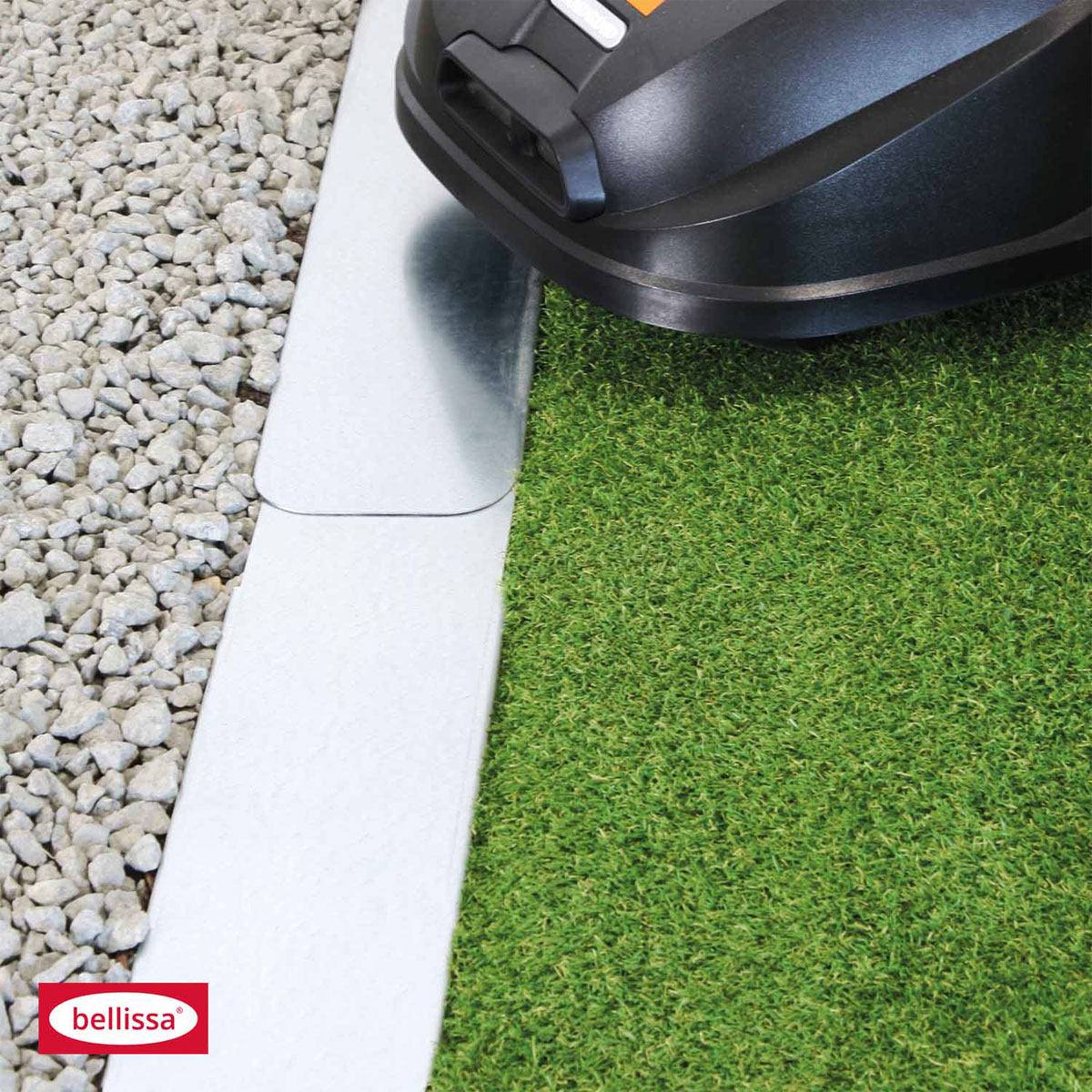 Mähroboter Rasenkante Metall verzinkt 80 x 12 x 6,5 cm 2er Set