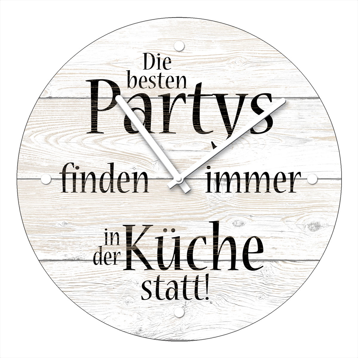 Time-Art, Küchenpartys, Dm. 20 cm Glasuhr