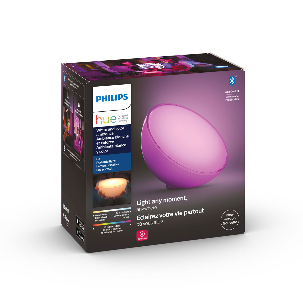 Philips Hue LED-Tischleuchte Go RGBW 6W weiß Bild 3