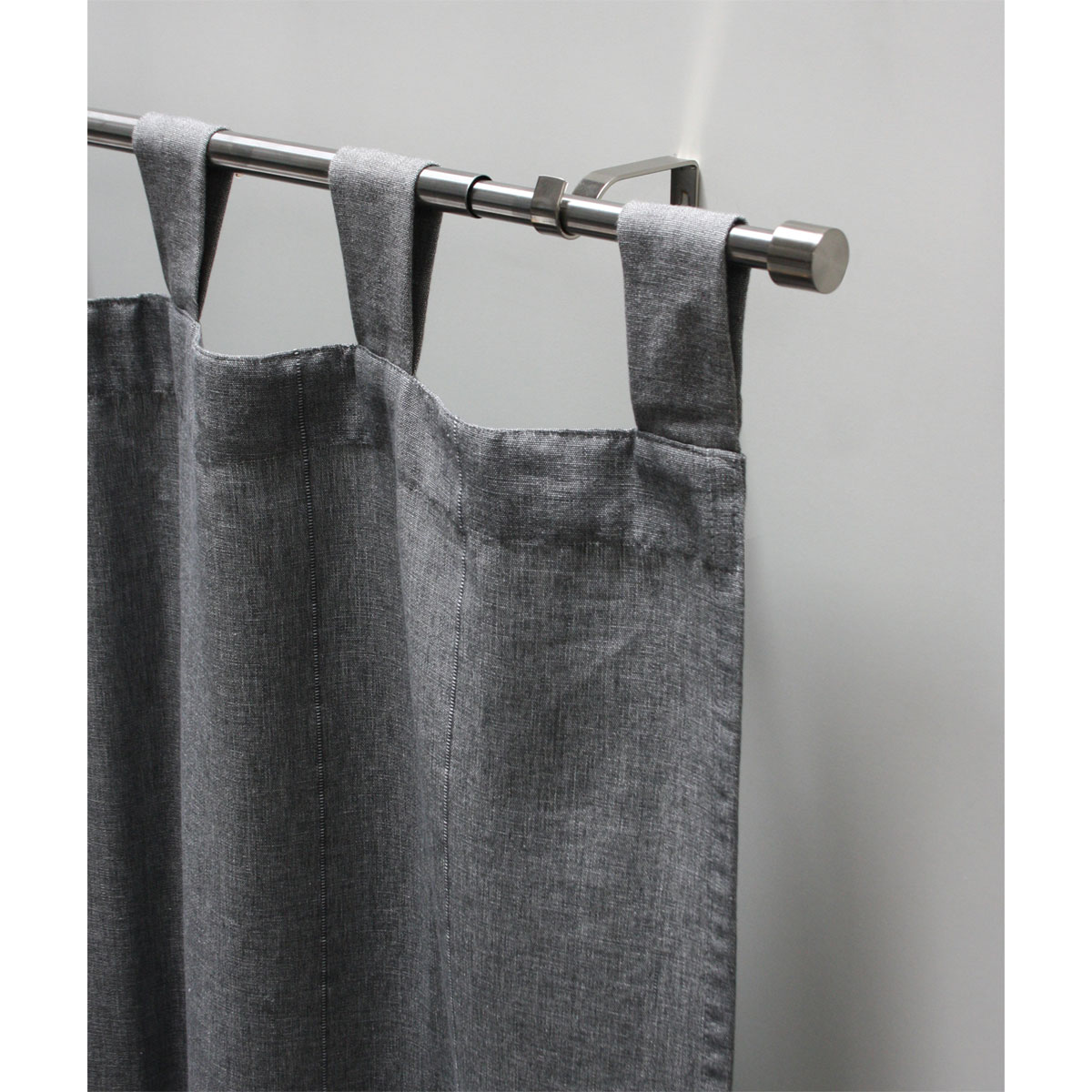 Gardinenstangen Set Kos Cap ausziehbar Durchmesser 16/19 mm 190-340 cm Edelstahl-Optik Bild 2