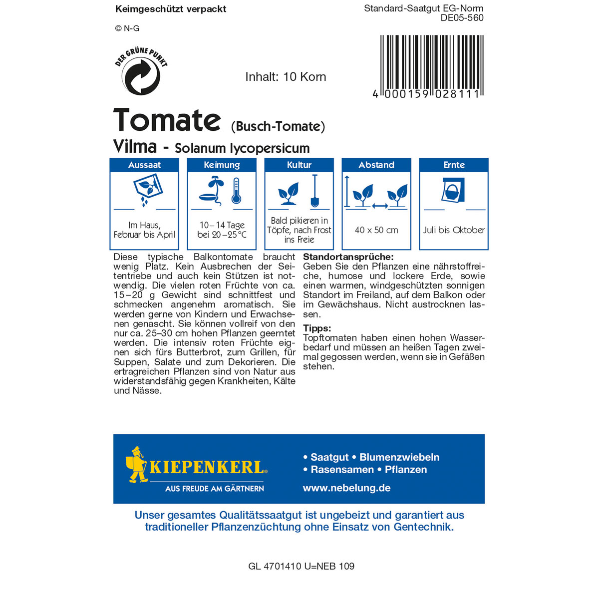 Kiepenkerl Tomate Vilma Bild 2