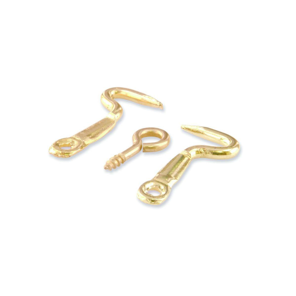 Klavierhaken 30 vermessingt R/L m.Schraube