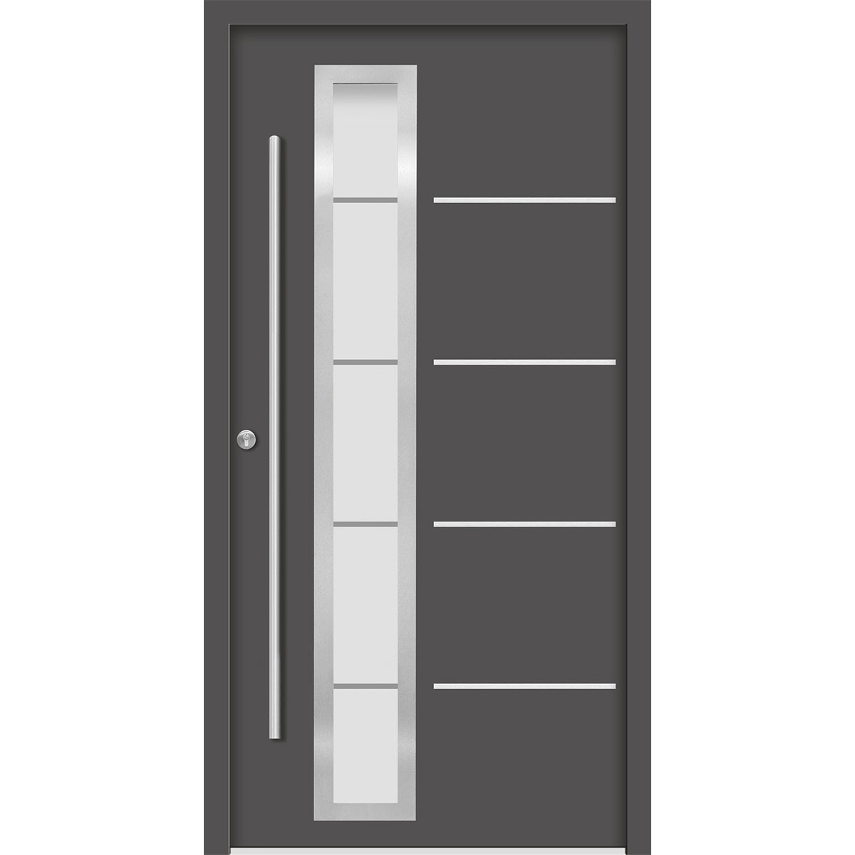 SplenDoor  Premium-Haustür Passivedoor Uppsala energiesparend anthrazit 110 x 210 cm links Bild 1