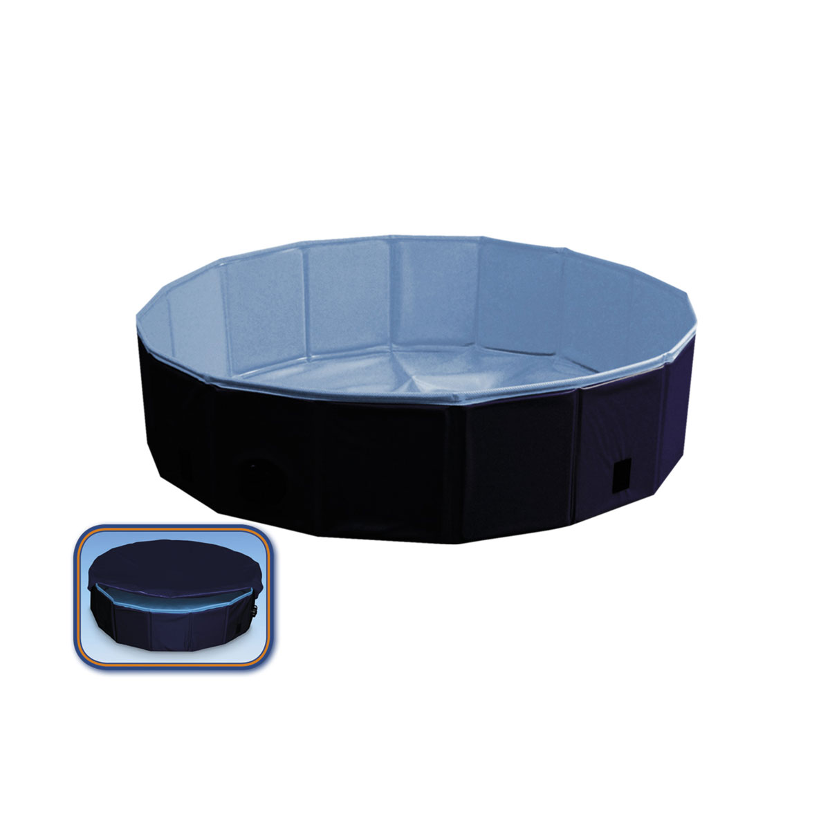 Pool und Abdeckung Durchmesser 120 x 30 cm