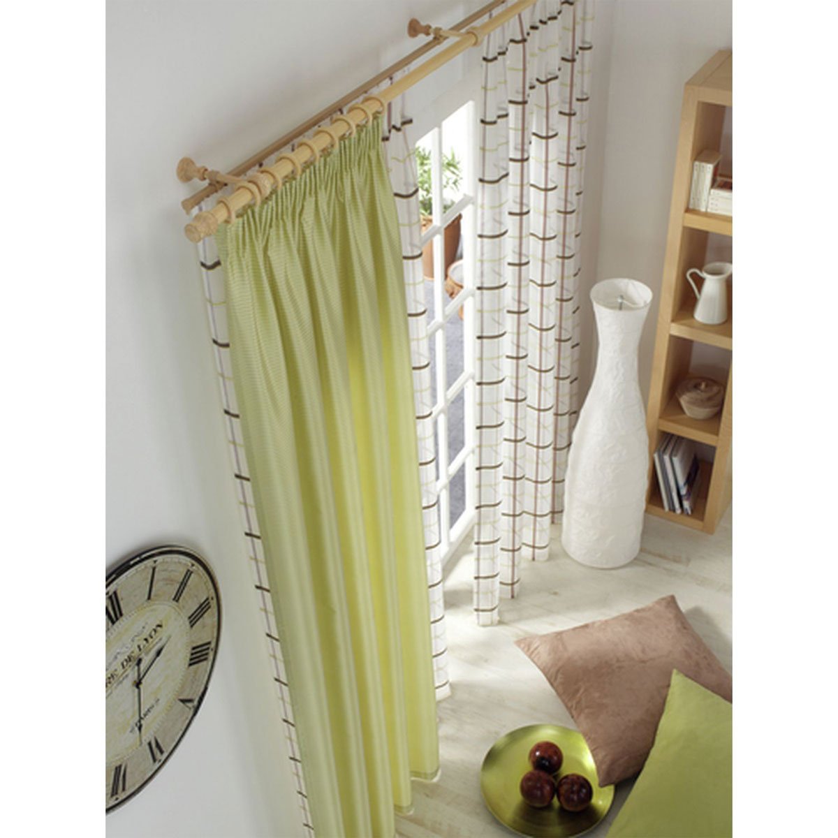 Gardinia Schalhalter Holz 8 cm mit Haken Kiefer Bild 2