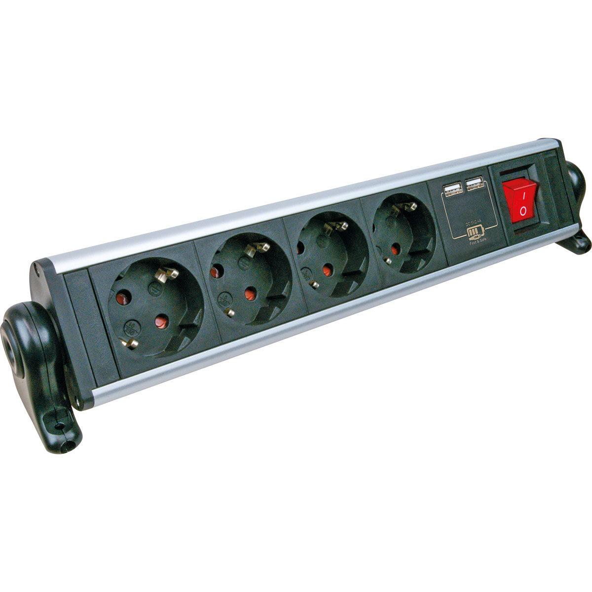 Schwaiger  Steckdosenleiste 4-fach mit Tischbefestigung Bild 2