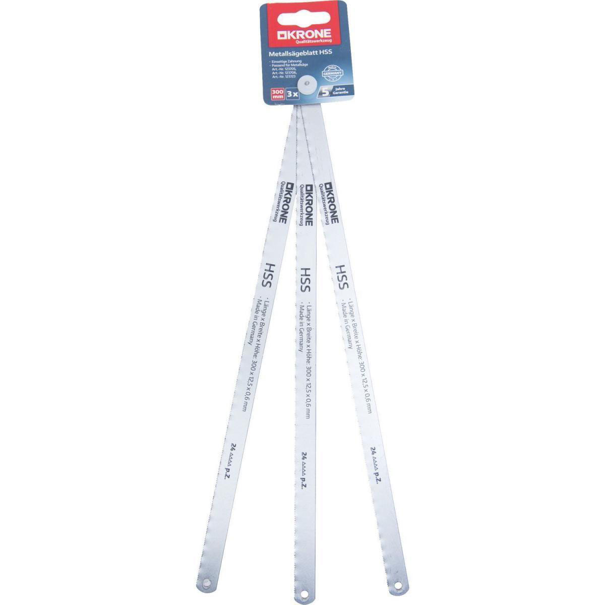 Krone Metallsägeblatt 300 mm HSS 3 Stück