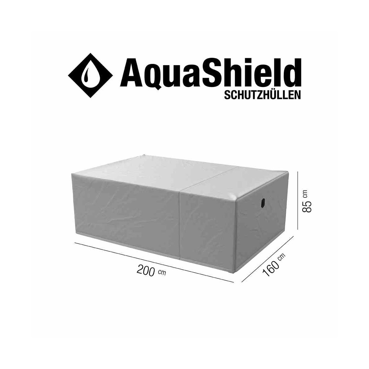 Schutzhülle „AquaShield“ für Sitzgruppe, 200x160x58 cm, hellgrau