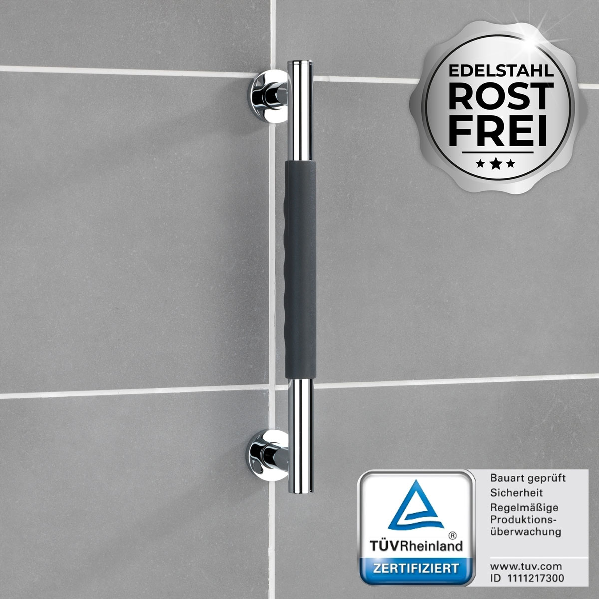 Wenko  Edelstahl Wandhaltegriff Secura 40,5 cm Bild 12