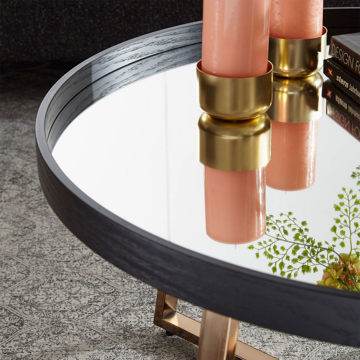 Wohnling Design Couchtisch, Rund, 78 cm, Dunkel-Gold Bild 4