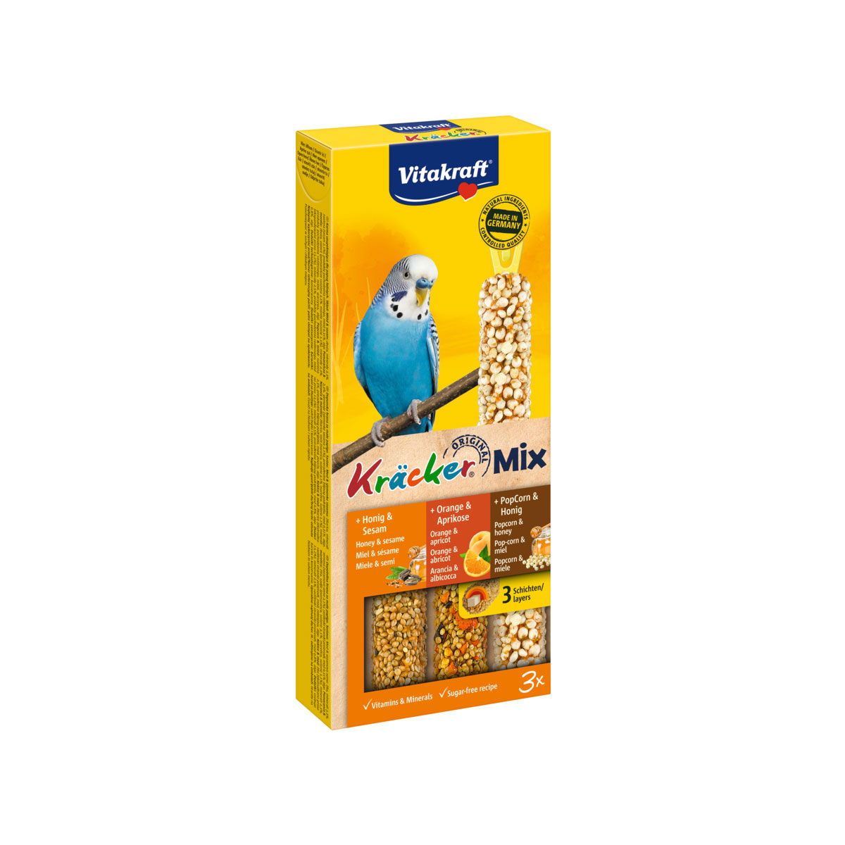 Vitakraft Kräcker Trio Honig/Orange/PopCorn 3er SI