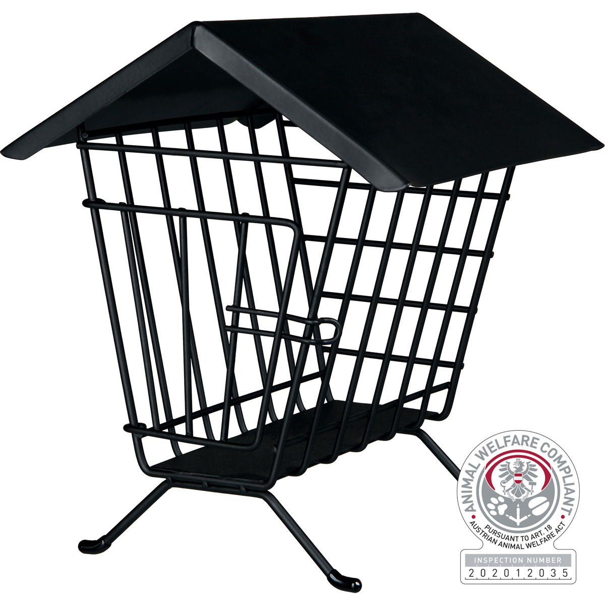 Trixie Heuraufe zum Aufstellen mit Dach 20 x 23 x 20 cm schwarz