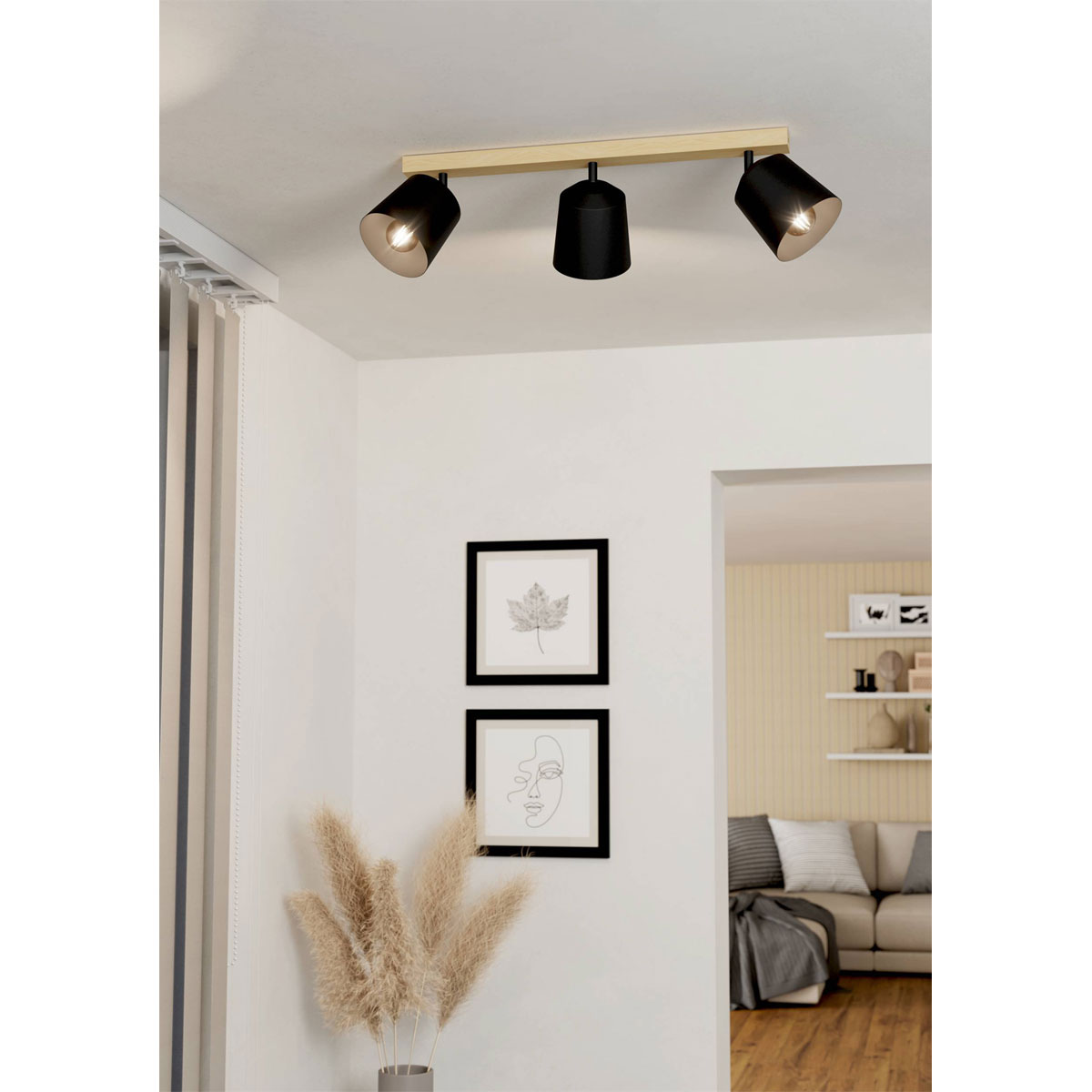 Eglo  LED Deckenleuchte Cotorro 3-flammig schwarz Bild 4