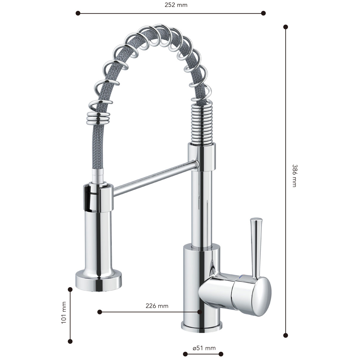 Lenz  Küchenarmatur NOVA mit Pendelbrause chrom Bild 4