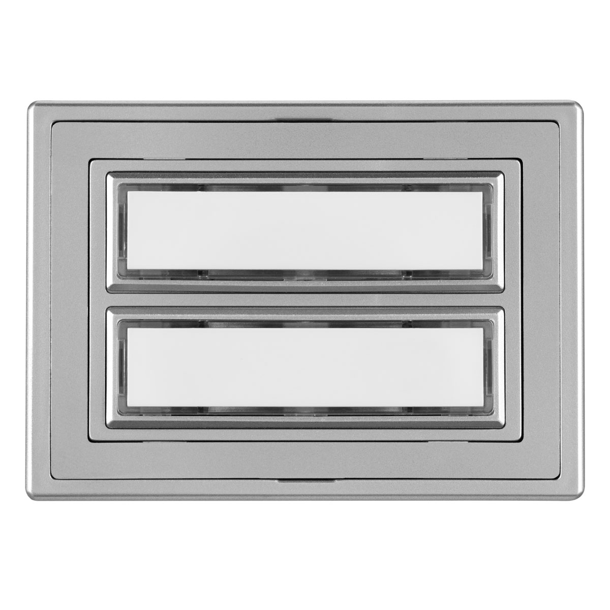 REV Ritter  Klingeltaster Aufputz Kunststoff 2-fach mit Namensschild beleuchtbar silber