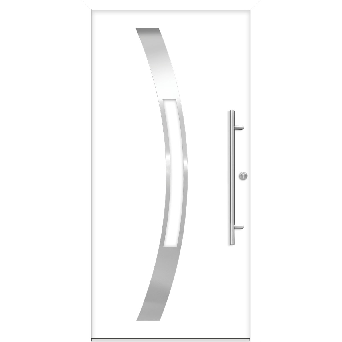 SplenDoor  Premium-Haustür Passivedoor Goeteborg energiesparend weiss 100 x 210 cm rechts Bild 1