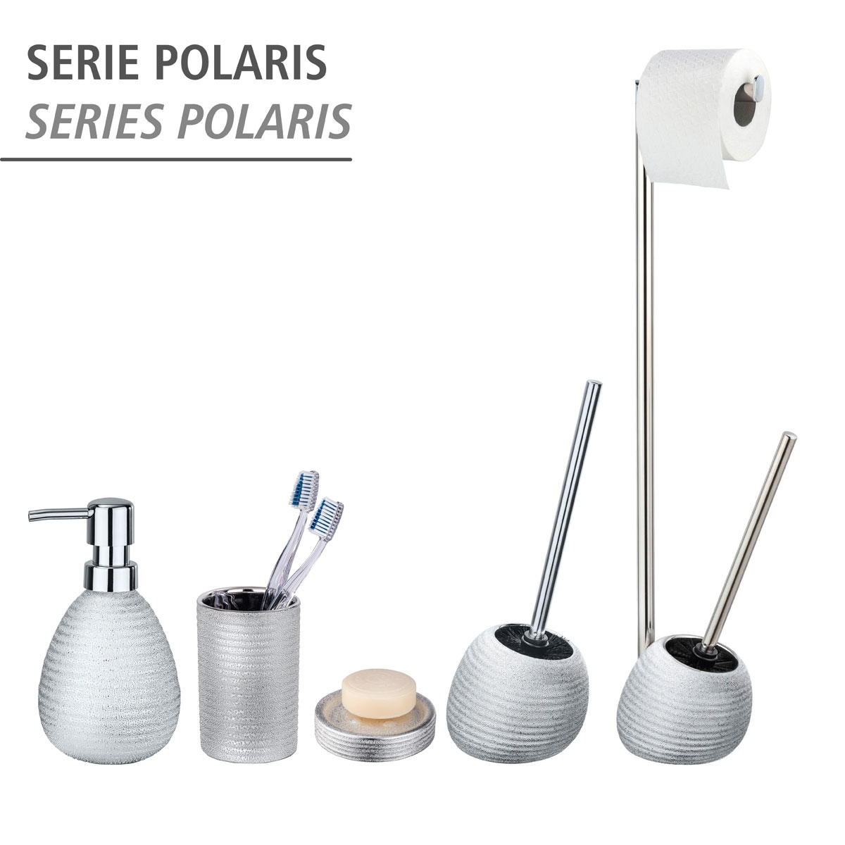 Seifenspender „Polaris Juwel“, silber, 390 ml