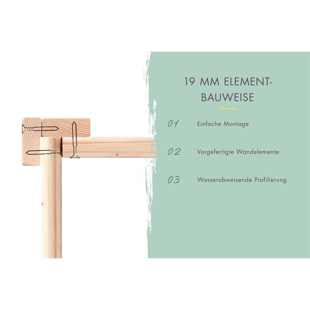 Karibu Gartenhaus Goerlitz naturbelassen Bild 8