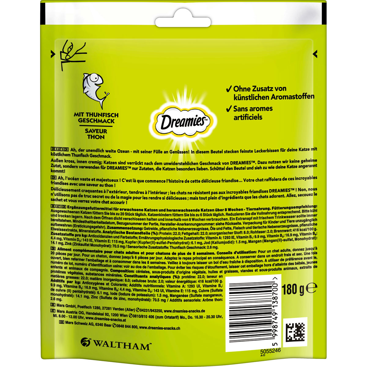 Katzensnack Dreamies mit Thunfisch 180 g Bild 2