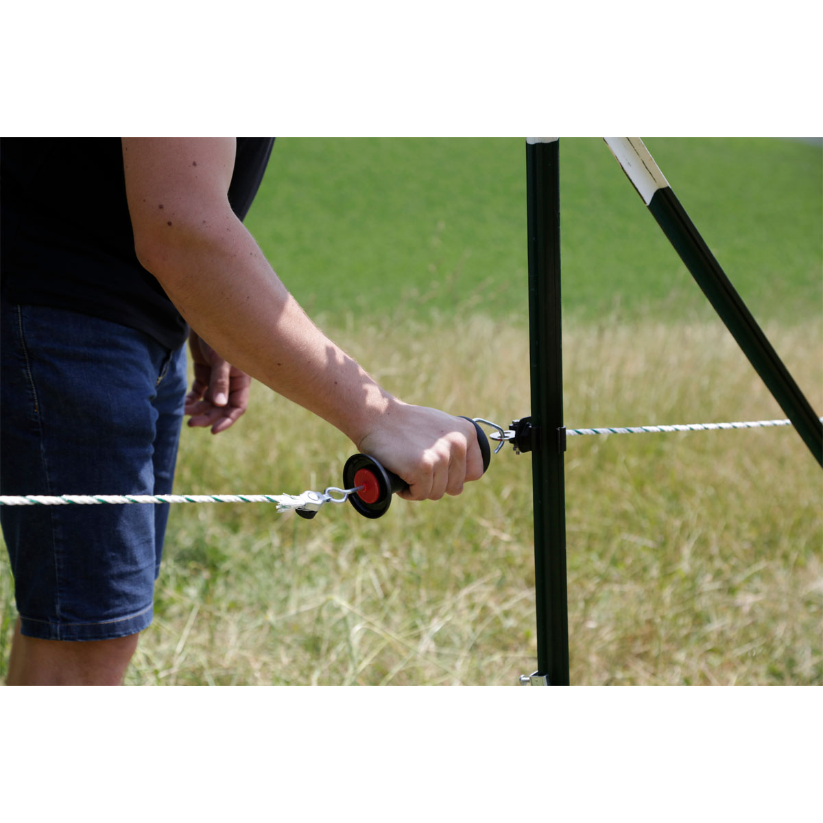 Torgriff mit Seil- und Litzenanschluss schwarz für 10-20 mm