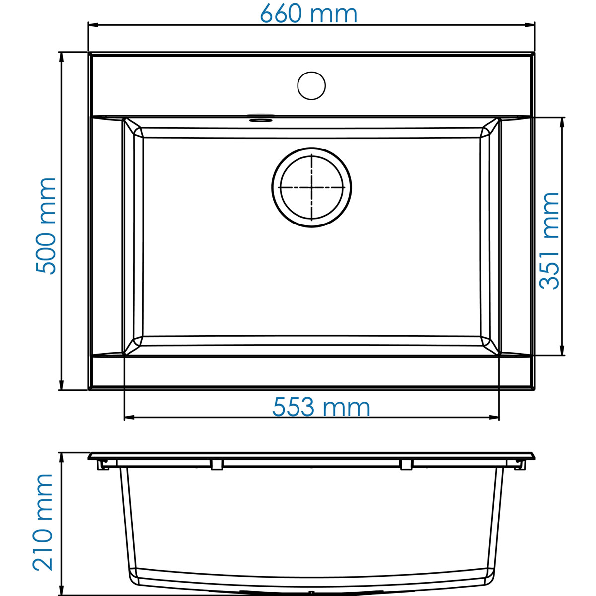 Respekta Einbauspüle Ohio Mineralite Bild 9