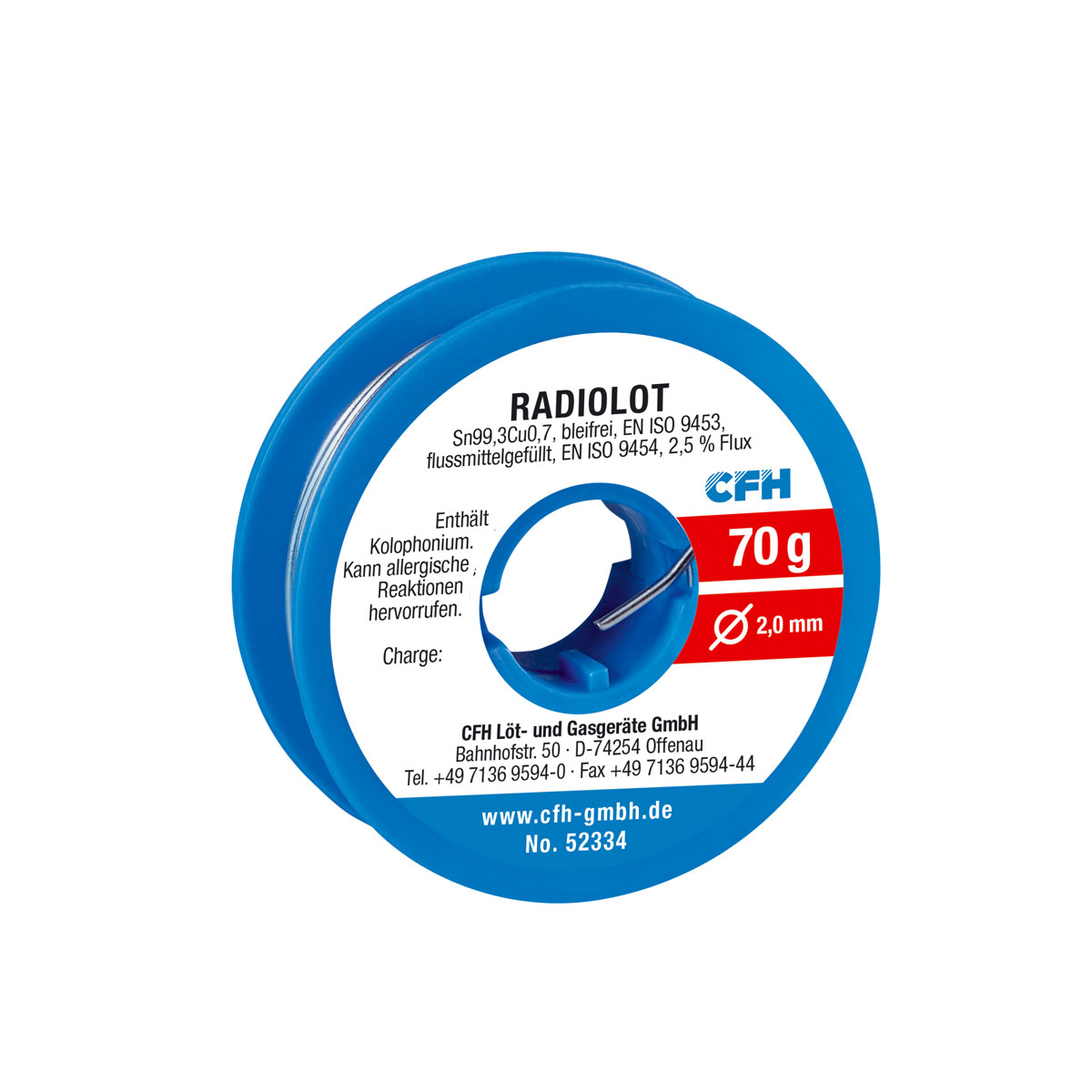Radiolot „RL 334“, bleifrei, 70g