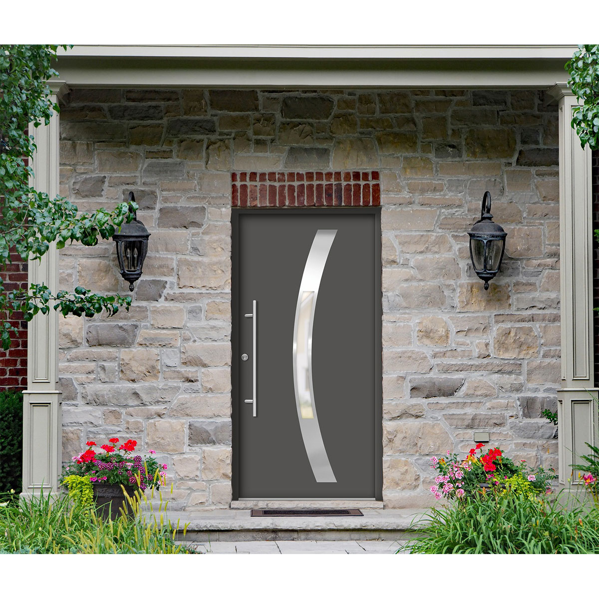 SplenDoor  Premium-Haustür Passivedoor Goeteborg energiesparend anthrazit 110 x 210 cm links Bild 2