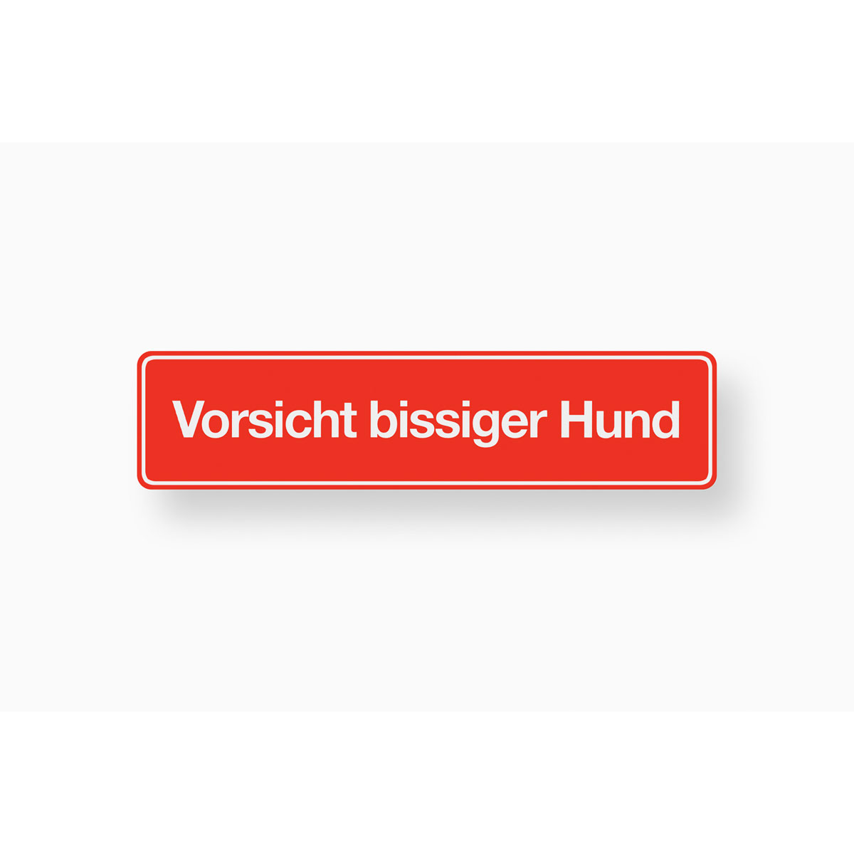 Metafranc Hinweisschild bissiger Hund Kunststoff rot