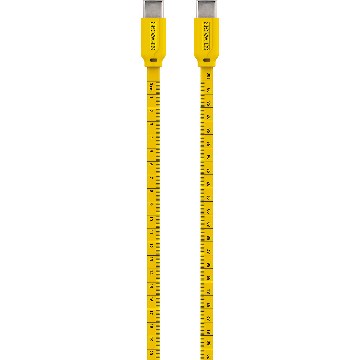 Schwaiger  Sync und Ladekabel Typ C mit Maßband 1,2 m