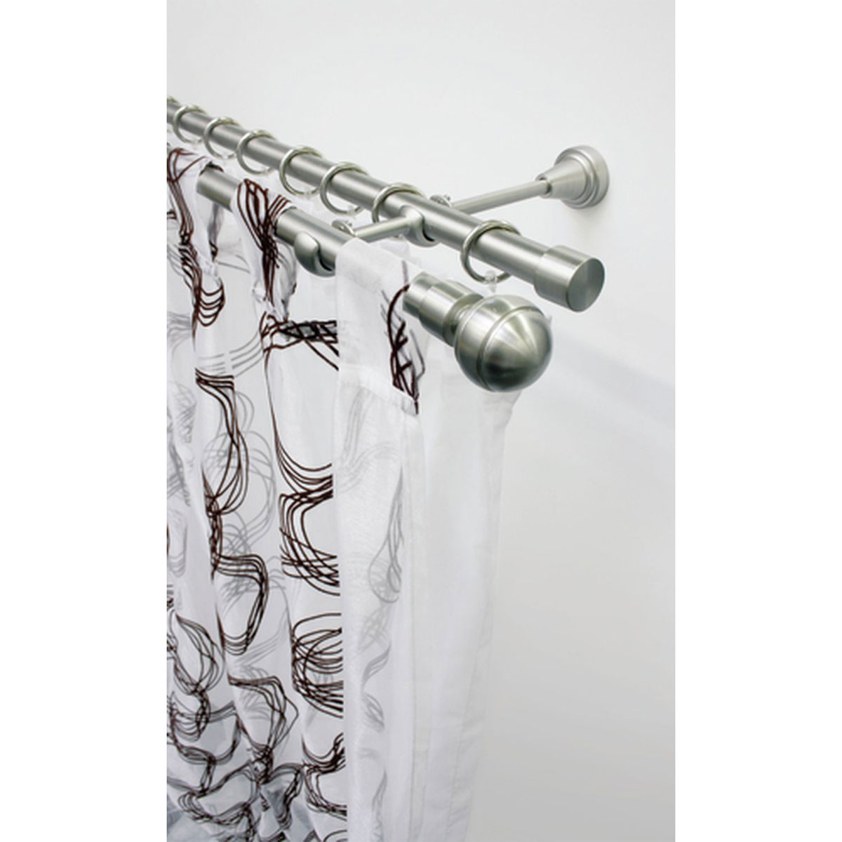 Gardinia Endstück Kugel für Durchmesser 19 mm 5,5 cm Edelstahl-optik Bild 3