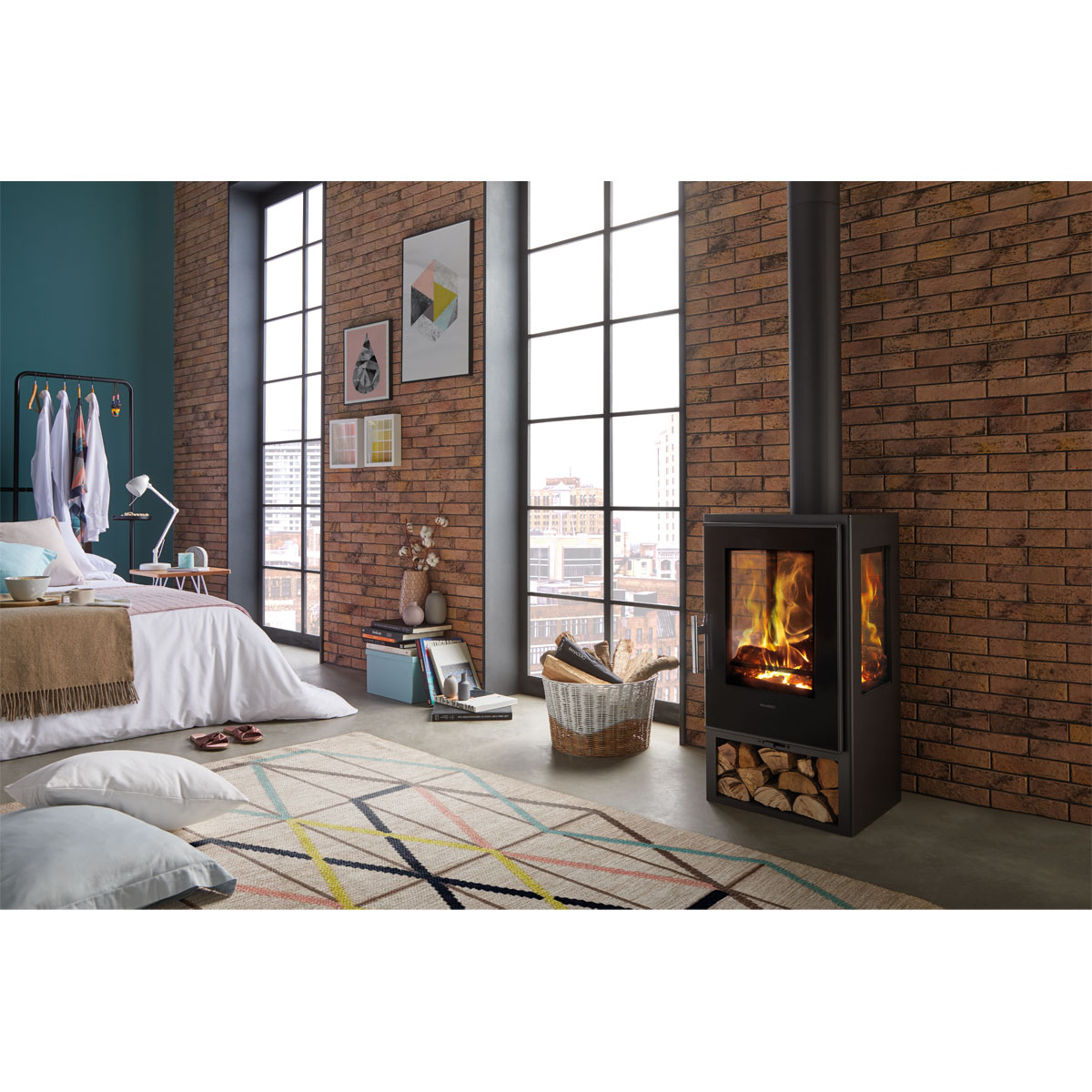 Panadero Kaminofen ANDES TRIVISION Ecodesign Bild 2