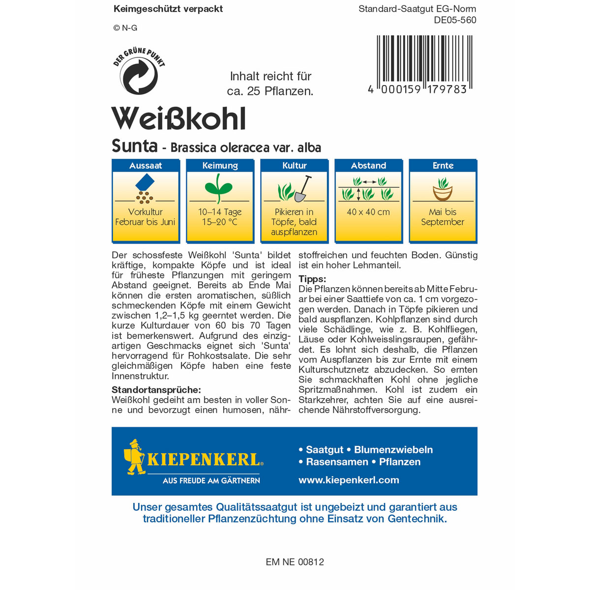 Kiepenkerl Weißkohl Sunta Bild 2