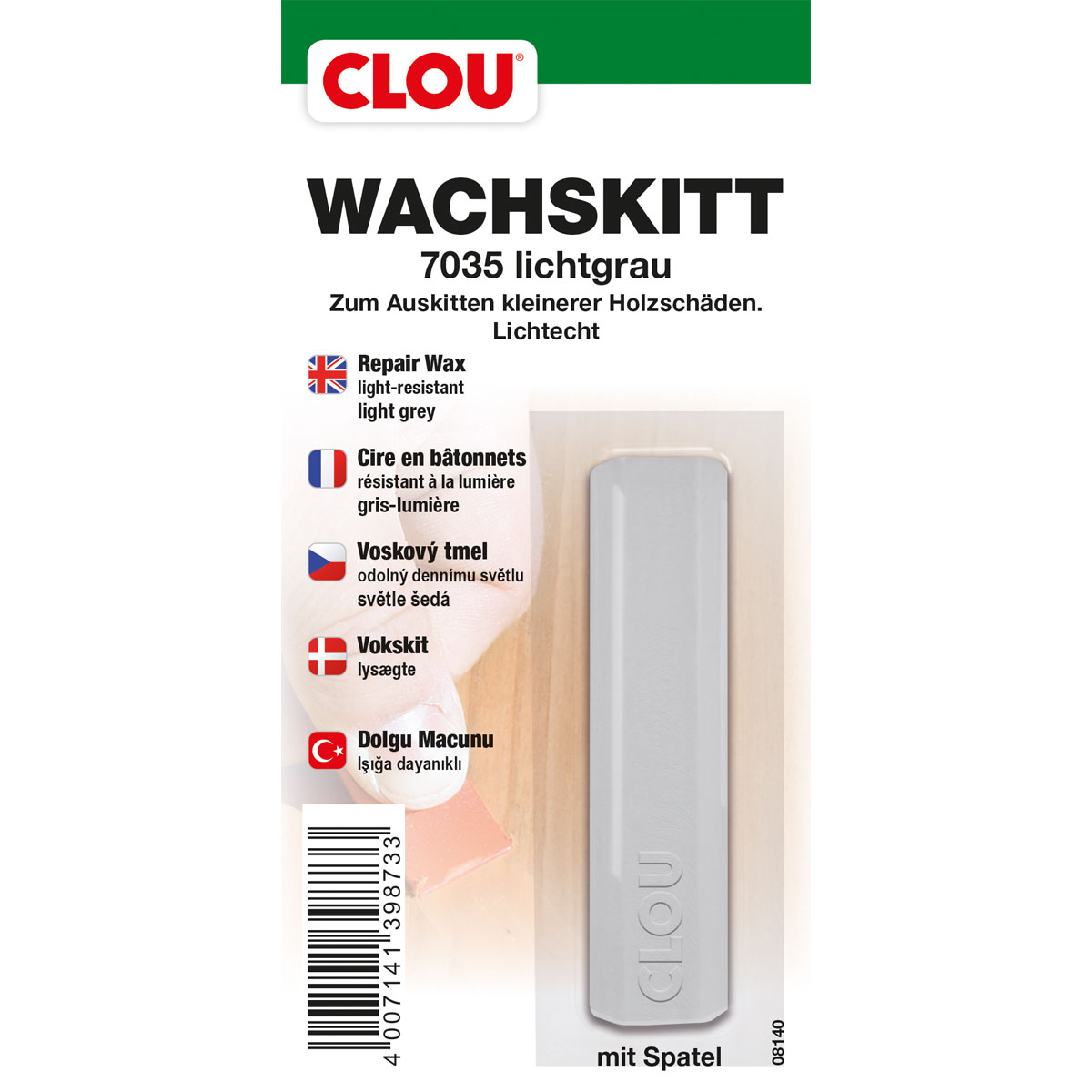Clou Wachskitt, lichtgrau