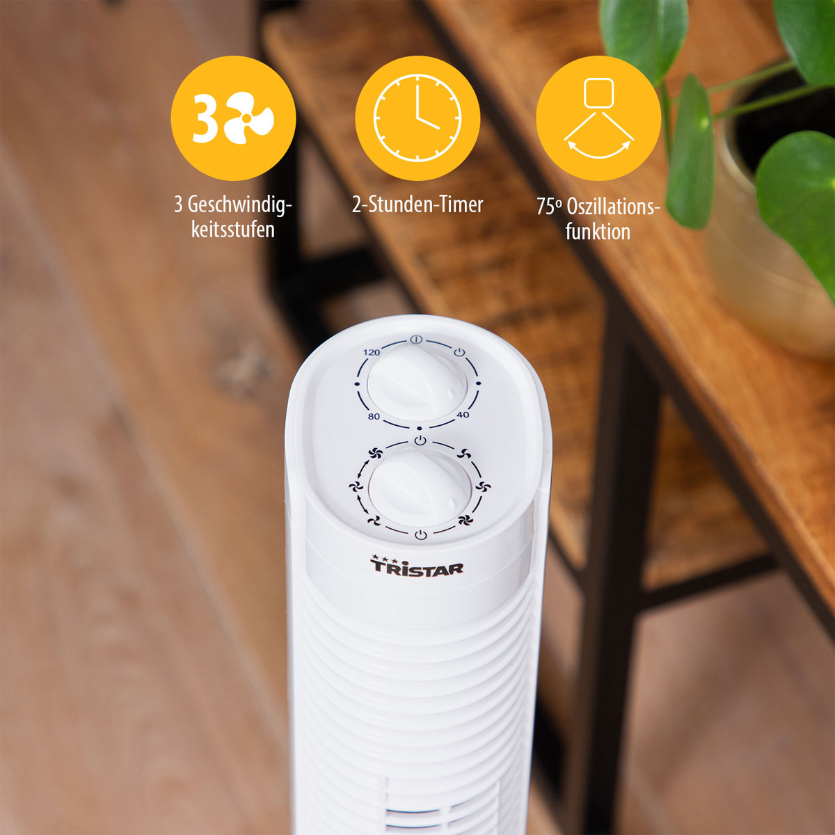 Turm-Ventilator 76 cm weiß Bild 10