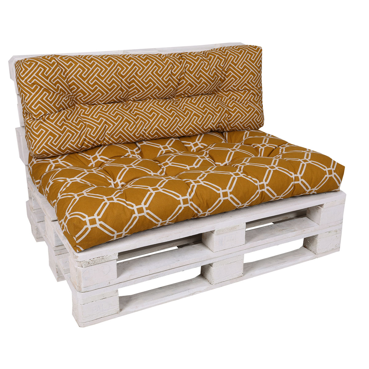 GO-DE Palettenauflagen-Set senfgelb 2- teilig 