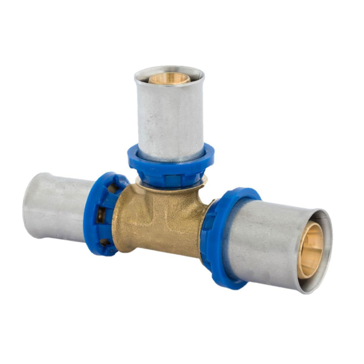 Kirchhoff T-Reduzierstück Pressfitting für Mehrschicht-Verbundrohr 26 x 16 x 26 mm