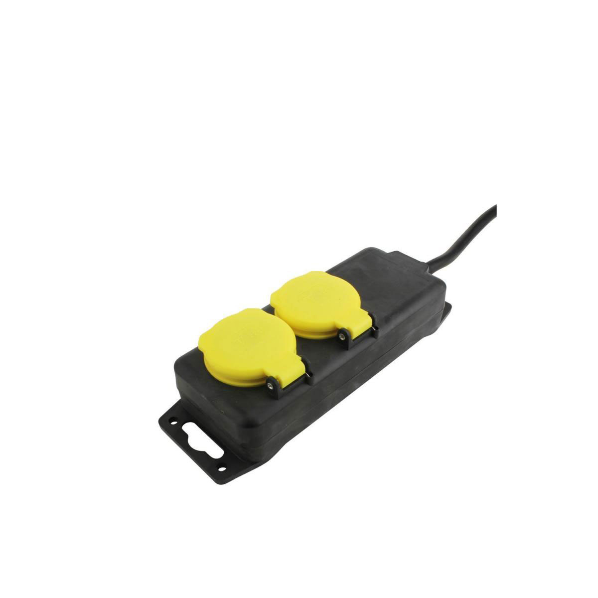 Feuchtraum-Steckdosenleiste 1,4 m 2-fach schwarz