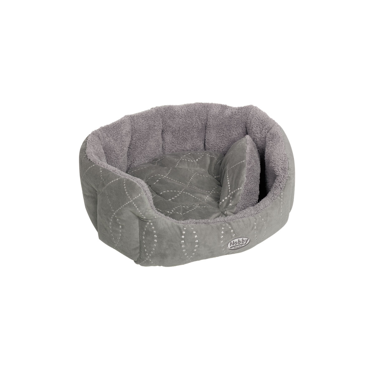 Nobby Komfort-Bett Ceno oval 55 x 50 x 21 cm grau