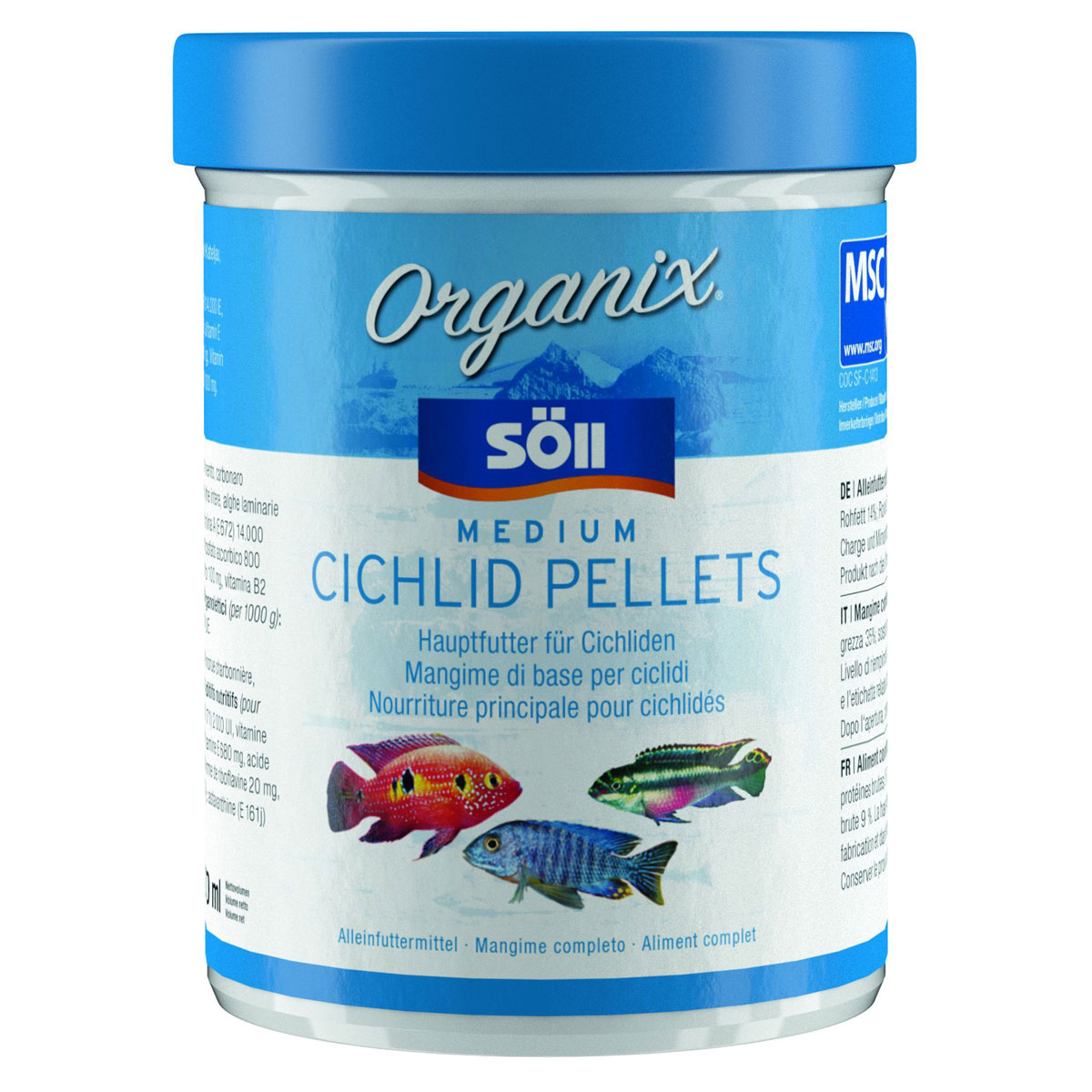 Organix-MSC Medium Cichlid Pellets 270 ml