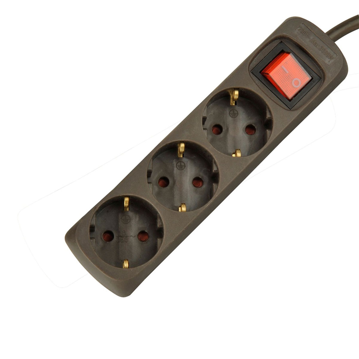 Unitec Tischsteckdose KiSi mit Schalter schwarz