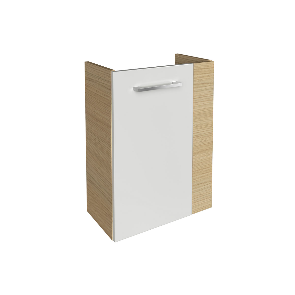 Fackelmann  Gäste-WC Waschtischunterschrank links SBC 440 x 600 x 243 mm Sandeiche/Weiß