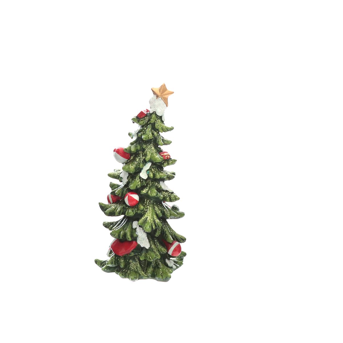 Deko Weihnachtsbaum mit Glitzer 14,5cm grün rot gold