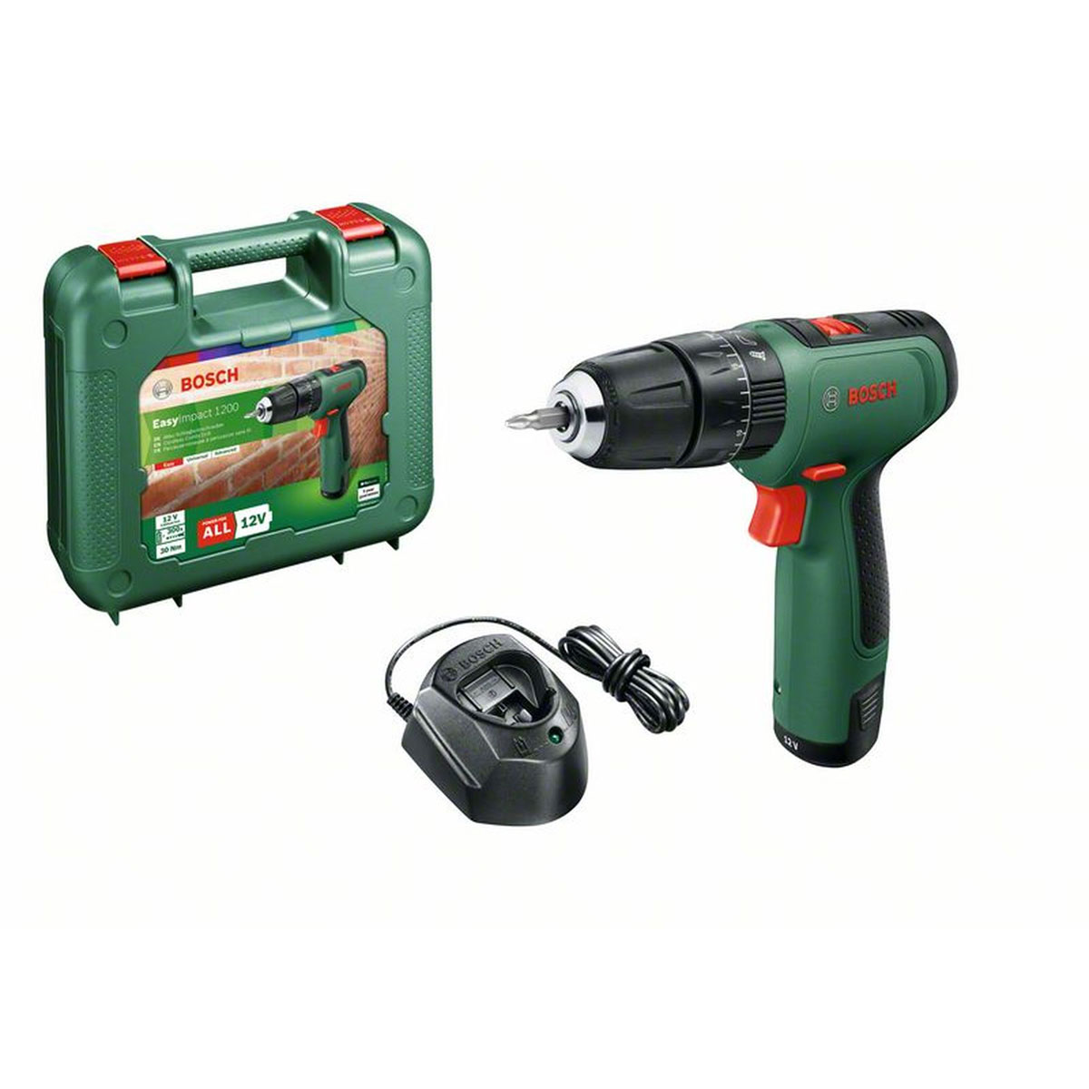Bosch   Akku-Schlagbohrschrauber-Set EasyImpact 1200 1 Akku 4-teilig