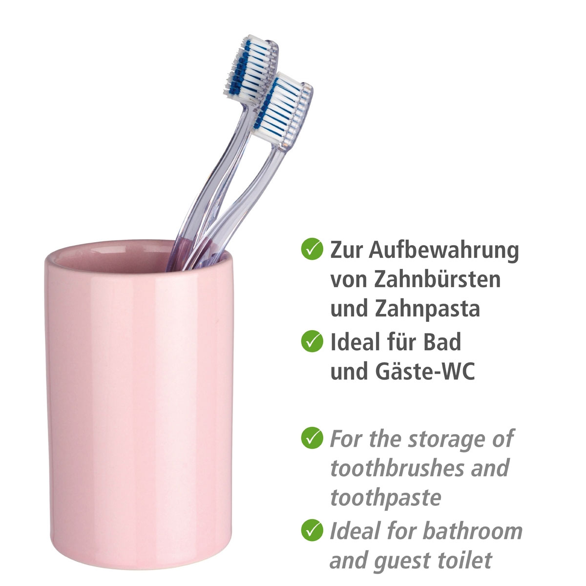 Wenko Zahnputzbecher Polaris rose Bild 3